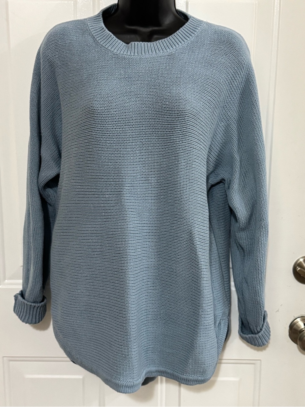 Philosophy Relaxed Light Blue Crewneck grandma Sweater